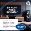 OREI 8K eARC HDMI Audio Extractor Converter ARC Support 48Gbps 4K @ 120hz - Dolby Digital/DTS Passthrough CEC, HDR, Dolby Vision, Atmos Supported - Send eARC Signal to Old AV Receiver (BK-927)