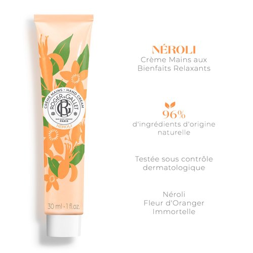 ROGER & GALLET | Hand and Nail Cream | Nourishing Hand Cream & Hand Moisturizer | Hand Lotion Hand Care | (NÉROLI | 1 oz)