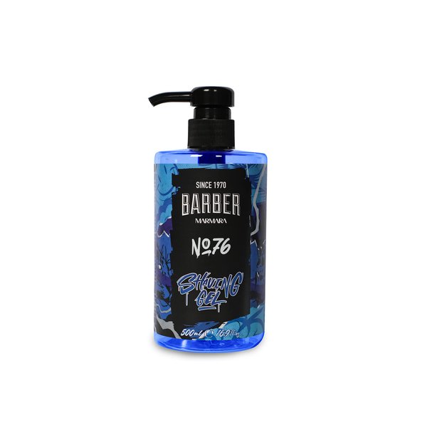 BARBER MARMARA Men's Shaving Gel No. 76 - Men's Shaving Gel Transparent 500 ml - Shaving Gel Men - for a Precise Shave of Beard Contours - Optimal Gliding - Cools the Skin - with Pump Dispenser