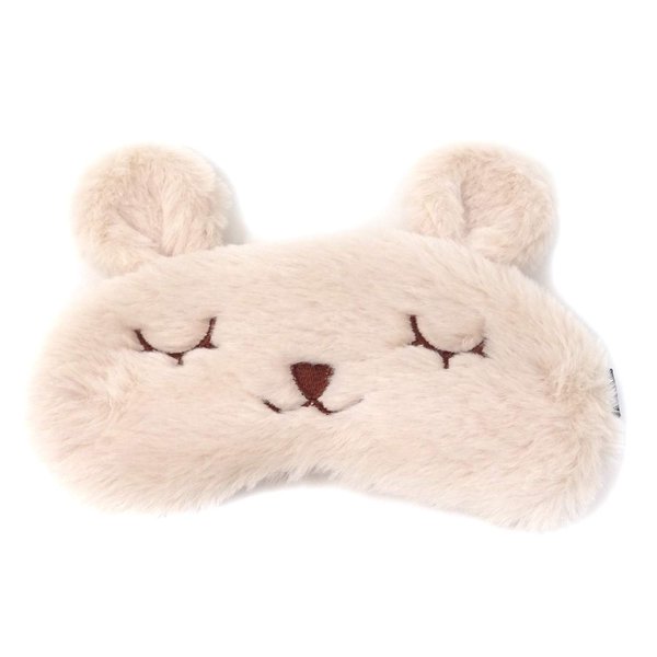 Honbay Plush Rabbit Sleeping Eye Mask Cute Cartoon Animal Eye Mask for Children (Beige)