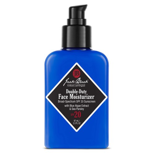 Jack Black Double-Duty Face Moisturizer, 3.3 Fl. Oz – SPF 20 Sun Protection, Long Lasting Hydrating Skincare, Lightweight Moisturizer, Men’s Facial Moisturizer
