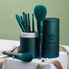 Makeup Brushes, Eigshow Premium Makeup Brush Set Synthetic Cosmetics Foundation Powder Concealers Blending Eye Shadows Face Kabuki Makeup Brush Sets (Jade Green with Cylinder)