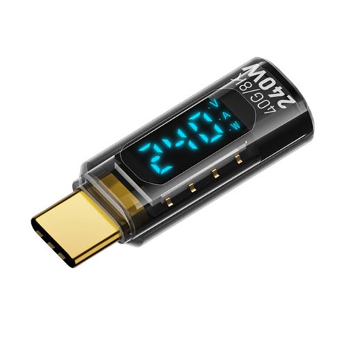 xiwai 240W Type-C Display Smart LED USB4 Male to Female Extension Adapter USB4.0 40Gbps Current Voltage Monitoring Tester Detector