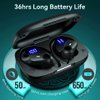 SGNICS for Motorola Moto G Stylus 5G (2022) Wireless Earbuds Headphones with Charging Case & Dual Power Display Over-Ear Waterproof with Mic for Sport Running Workout Black