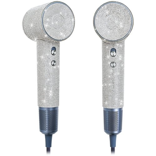 Bling Rhinestone Sticker Decal for Laifen Hair Dryer, Diamond Cover Protective Film for Hair Dryer, Sliver Diamond