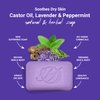 HERBOGANIC Castor Oil, Lavender and Peppermint Herbal Soap | Natural Bar Soap for Face and Body | Soothes Dry Skin | Infused with Castor Oil, Lavender and Peppermint | 5 Oz (Pack of 1)