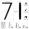 House Address Numbers, 5 Inch Metal Modern House Numbers,Floating Numbers for Garden Door Mailbox Decor with Nail Kit and Instructions, Black (Number 7)