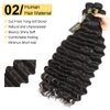 QTHAIR 14a Brazilian Loose Deep Wave Human Hair Wigs Bundles for All Women (14" 16" 18" 20", Hair Bundles)