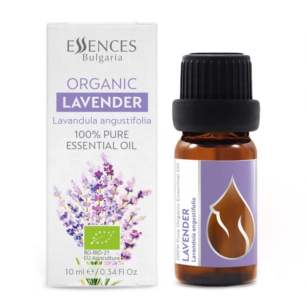 Essences Bulgaria Organic Lavender Essential Oil 1/3 Fl Oz | 10ml | Lavandula angustifolia | 100% Pure and Natural | Undiluted | Therapeutic Grade | Family Owned Farm | Steam-Distilled | Non-GMO
