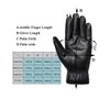 SANKUU Winter Leather Gloves for Men, Touchscreen Snap Closure Cycling Black Gloves Outdoor Riding Warm Waterproof Gloves
