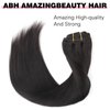 ABH AMAZINGBEAUTY HAIR Clip in Hair Extensions Real Human Hair Yaki Straight Clip ins for Black Women Natural Black 18 Inch Straight Clip in Hair Extensions Light Yaki Clip-in 7 Pcs With 17 Clips 120g