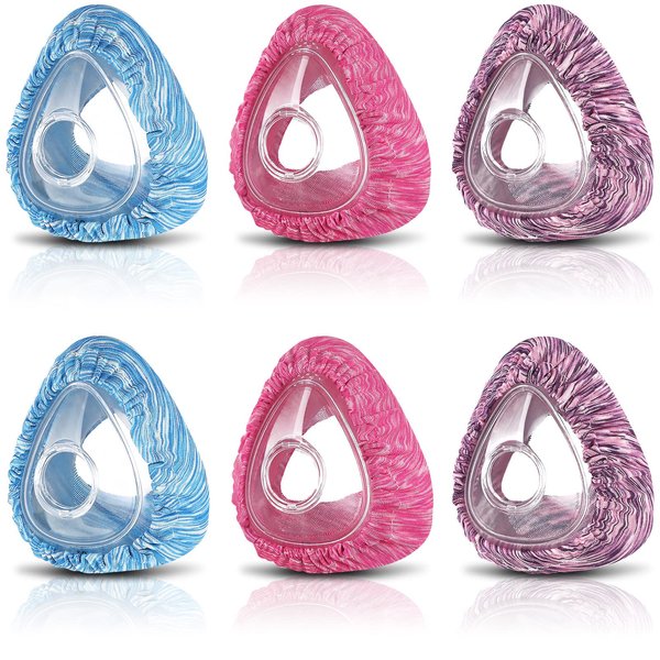 6 Packs Mask Liners for Full Face Cover Cushions Reusable Soft Mask Reduce Facial Redness Apnea(Bright Color)