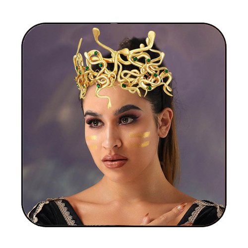 Bartosi Medusa Snake Headband Greek Goddess Headdress Halloween Cosplay Headpiece for Carnival Party Supplies