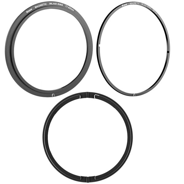 Kase Wolverine Revolution 3 Piece Kit: 77mm Inlaid Adapter + 77mm to 82mm Magnetic Step Ring + 3D Installation/Removal Tool