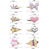 Gingbiss Hair Clips for Girls - 8 Pairs of Star, Crown, Heart, Butterfly Shaped Barrettes and Pins - Metal Snap Accessories for Styling Kids' Hair