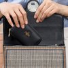 imeetu RFID Credit Card Holder, Small Leather Zipper Card Case Wallet for Women(Black)