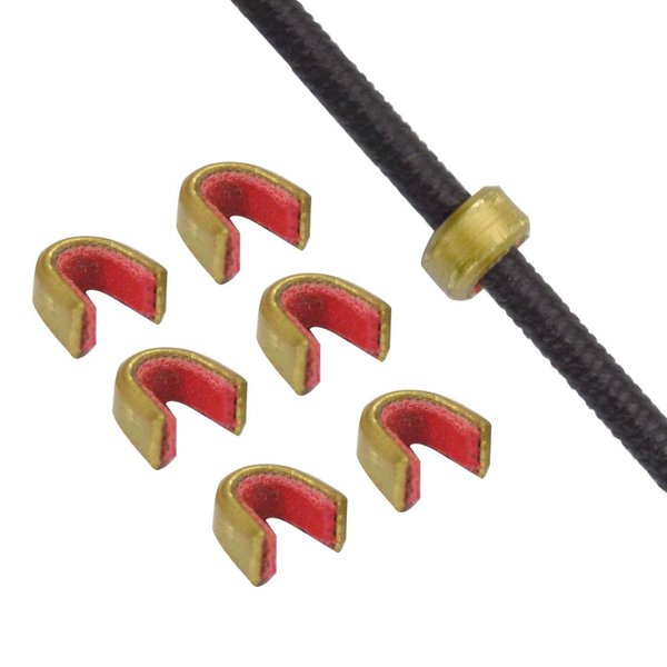 SHENG-RUI Archery Bow String Nocking Points Strings Nock Set Brass Buckle Clip Knocks (6 pcs/lot)
