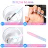 Sliverdew Nail Art Clean Up Brush, 2Pcs Round&Angled Nail Polish Clean Up Brush for Cleaning Fingernails, Professional Nail Painting Brushes for Nail Art Design