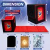 PROMAXIBINDER MTG Deck Box BTB for Commander Display, Fits 100 Double Sleeved Cards, 2 Dividers & 1 Toploader, Strong Magnet Leather Trading Card Storage Box for Magic the Gathering, TCG, CCG, Red