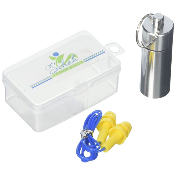 Reusable High Fidelity Soft Silicon Ear Plugs - Musicians Concerts Clubbing Drummers - Free Corded earplugs, Aluminium Keychain & Plastic Container - Hearing Safety and Protection - by Sehah Health