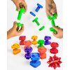Skoolzy 24 Pieces Jumbo Nuts and Bolts Assortment, Fine Motor Toys for Kids, Occupational Therapy Games Manipulatives for Pre Schoolers, Building Blocks for Special Education with Ebook