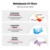 MelodySusie UV Gloves for Gel Nail Lamp, Professional UPF50+ UV Protection Gloves for Manicures, Nail Art Skin Care Fingerless Anti UV Glove Protect Hands from UV Harm (Purple)