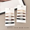 Cptots Snap Hair Clips Metal Hair Barrettes for Women Non Slip Barrettes for Thick and Thin Fine Hair,Brown,2.36 x 0.43 Inches,16 PCS