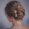Crystal Wedding Hair Clip Barrette Rhinestone Hair Barrette Bridal Hair Accessories for Wedding Gold Hair Pieces Hair Accessories for Women and Girls