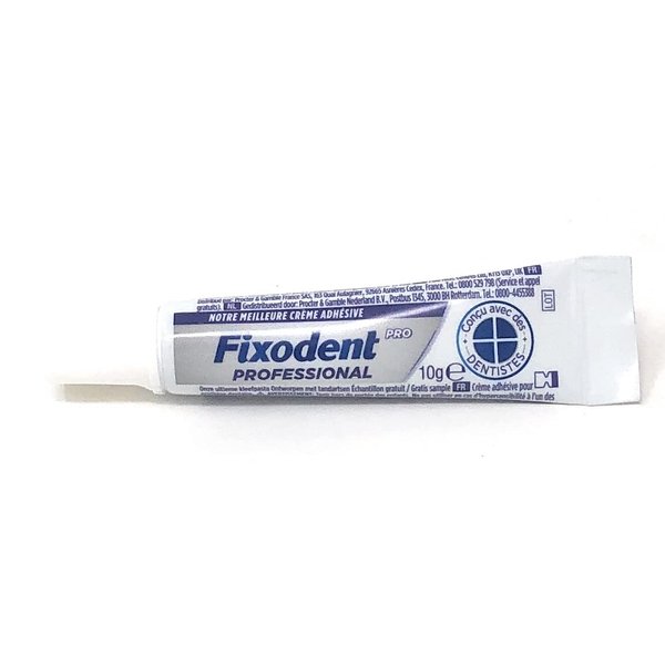 Fixodent Professional Denture Adhesive Cream 10g, Travel Size (Pack of 10)