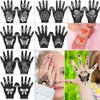 PPVWEY 14 Sheets Henna Tattoo Stencil Kit, Cute Halloween Temporary Flower Tattoo Template for Boys and Girls Realistic Tattoo Stickers Christmas Kids Face Paint Body Art (Black)