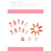 Pikabows Press On Nails Medium Almond Strawberry Swirl Heart Checkboard Flower Fake Nails Acrylic False Nail Tips Kit Glue on Nails for Women