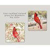Lolitarcrafts Bigger Cardinal Stained Glass Window Hangings Cute Birds Suncathers for Window Monthers Day Gifts