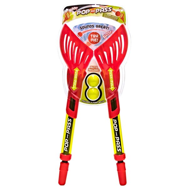 Hog Wild Pop and Pass Outdoor Game - Toss and Catch Foam Balls with The Launcher - Award-Winning Active Play - Includes 2 Launchers & 3 Foam Balls - Ages 6+