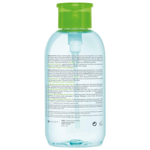 Bioderma Sensibio H2O Purifying Cleansing Micellar Water, No-Rinse Facial Cleanser & Dirt, Debris & Makeup Remover For Combination To Oily Skin, Gentle Daily Skincare With Micellar Technology