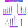 2020 New Rainbow Manicure Kits 18 Pcs Nail Clippers for Women Gift SFYDOM Women's Rainbow Leather Manicure Set (18-RainbowManicure Kits)