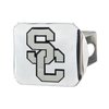 FANMATS 14975 Southern California Trojans Chrome Metal Hitch Cover with Chrome Metal 3D Emblem