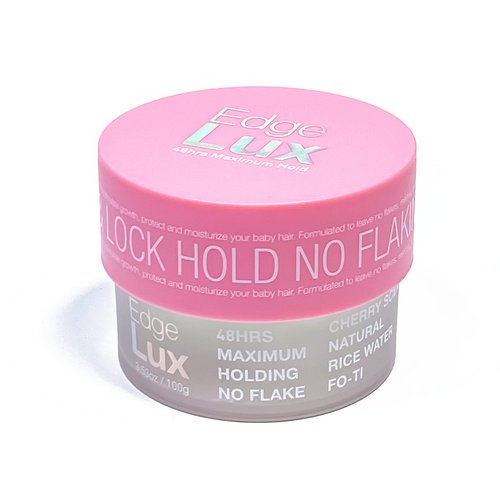 Lux Collection Edge Lux Edge Control Wax 48 Hour Maximum Hold No Flaking Natural Ingredients Scented Conditioning Styling Hair Gel Tamer (3.53 Ounce (Pack of 1), Cherry)