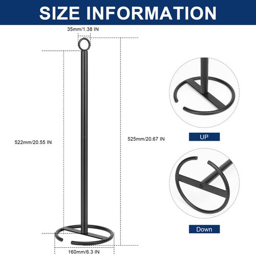 NearMoon Bath Toilet Paper Holder Stand, Free Standing Tissue Paper Storage with Reserve, Space Toilet 4 Rolls Holder for Bathroom/Kitchen Countertop-All Metal (1 Pack, Matte Black)