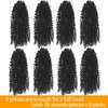 Yanky Twist Crochet Hair-8 Inch 8 Packs (30 Strands/Pcs) Prelooped Spring Twist Hair For Women Girl Natural Black Passion Twist Crochet Braids Hair Extensions (1B, 8 Inch)
