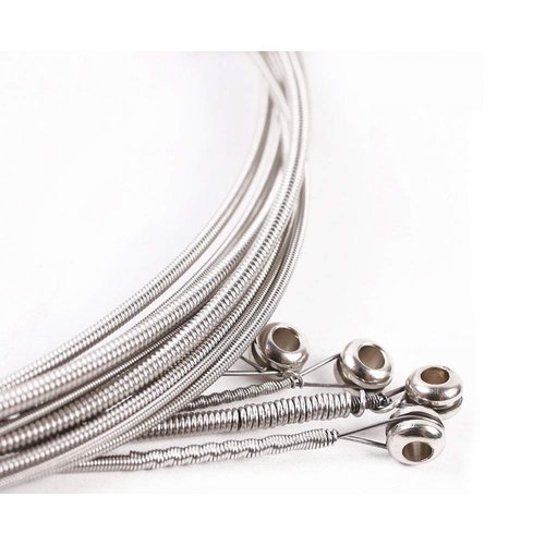 Jiayouy Strings Stainless Steel 4 String Bass Strings with Small Ball Ends 4 Strings/Set String Gauges: 046-100