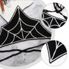 Halloween Headbands for Women Spider Web Crochet Bandana Head Scarf Black Scarf Headband Gothic Hair Bands Halloween Crochet Bandana Scarf Knitted Crochet Headband Halloween Hair Accessories 1Pcs