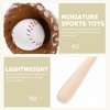 Toyvian Dollhouse Accessories Miniatures Sports Baseball Kits Bat Glove Ball Set Miniature Baseball Kit for Mini House Sport Fairy Garden Cake Topper Decoration Brown