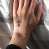 Oottati 2 Sheets Waterproof Small Cute Fake Hand Neck Finger Temporary Tattoos Stickers Cross Heart Deer Anchor Moon Diamond Totem