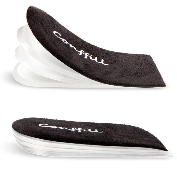 Adjustable Orthopedic Heel Lift Inserts Gel Height Increase Insoles for Women Men Leg Length Discrepancy, Heel Pain, Heel Spurs, 4-Layer Stackable Gel Shoe Lifts Lift Shorter Leg Uneven Hips