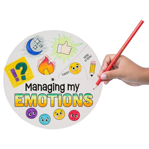 Fun Express Social Emotion Learning Self-Management Wheel Craft Kit - Makes 12