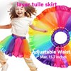 D.Q.Z Kids Fairy Butterfly-Wings Costume for Girls Halloween Butterfly Costumes & Rainbow Tutu Dress Up Party Supplies (Multicolor)