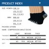 Copper Plantar Fasciitis Running Compression Socks for Men & Women –6 Pairs Arch Support Ankle Socks for Athletic&Travel