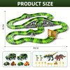 MSKOLER 144 Pieces Dinosaur Toys Car Race Tracks Sets for Kids 3 4 5 6 7 8 Years Old - Flexible Tracks Playset with Kids Dinosaur, Electronic Toy Cars for Boys, Birthday Gifts for Toys Toddlers 3-5