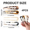 4 PCS French Hair Pin, U Shaped Acetate Hair Pins, 4.6 inch French Twist Hair Pin for Women Girls Hairstyle, Chignon Hair Pin for Thin Thick Hair