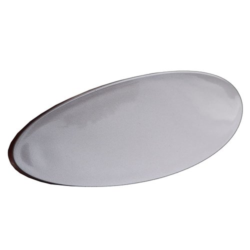 Parcelona French Oval Celluloid Silver Grey Large 4" Hair Clip Barrette French Hair Clip for Girls Strong Hold No Slip Durable Women Hair Accessories, Made in France(Silver Grey)